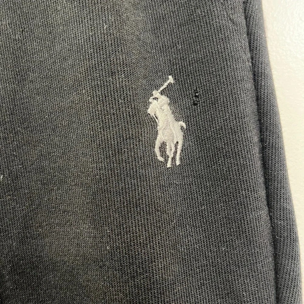 Polo Ralph Lauren Mens S Black Double-Knit Jogger Sweatpants Tapered Pony Logo